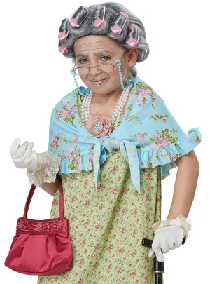 Old Lady Girls Grandma Costume Accessory Kit