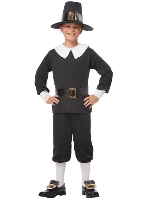 Olden Day Boys Thanksgiving Pilgrim Dress Up Costume