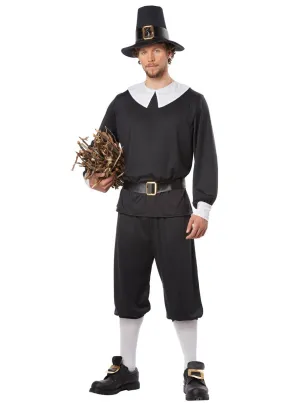 Olden Day Mens Thanksgiving Pilgrim Fancy Dress Costume