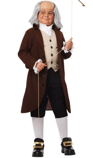 Olden Days Colonial Man Boys Fancy Dress Costume