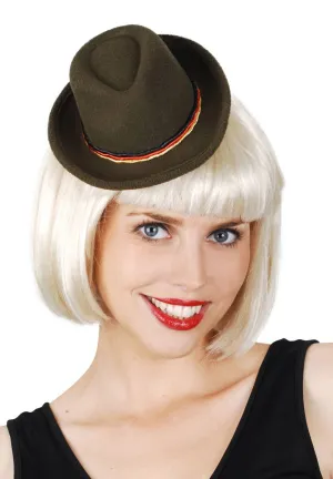 Olive Green Oktoberfest Mini German Costume Hat