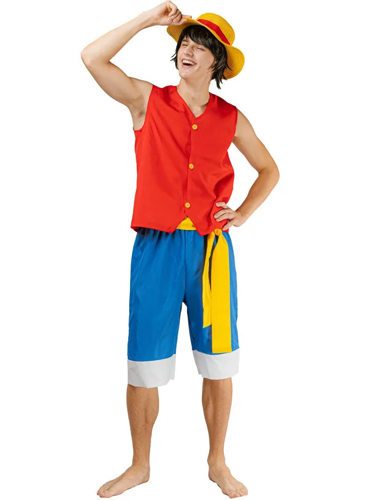 One Piece Anime Pirate Luffy Mens Costume