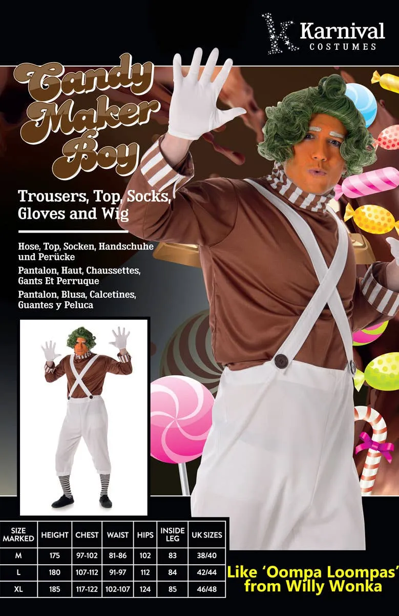 Oompa Loompa Mens Candy Maker Book Week Costume