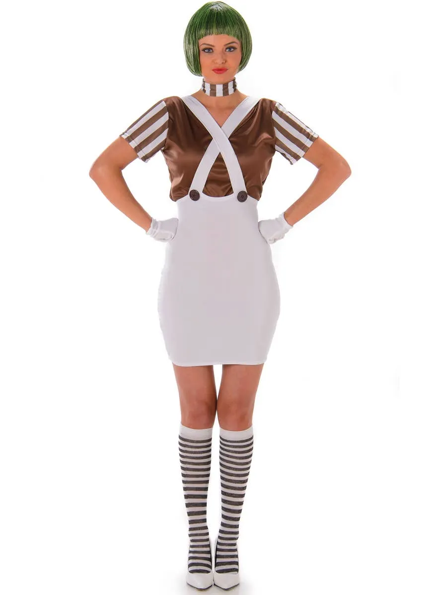 Oompa Loompa Womens Brown Candy Maker Book Week Costume
