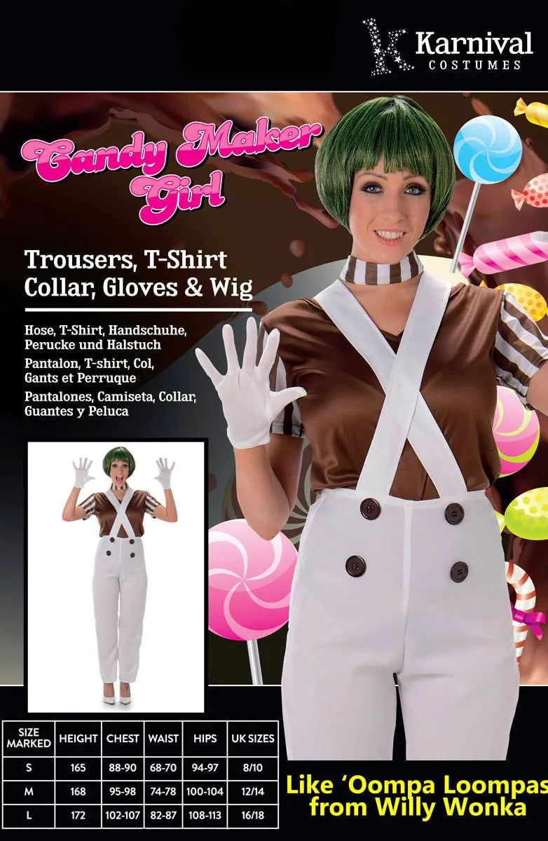 Oompa Loompa Womens Candy Maker Book Week Costume