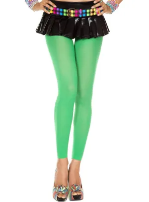 Opaque Footless Tights in Green Costume Accessory