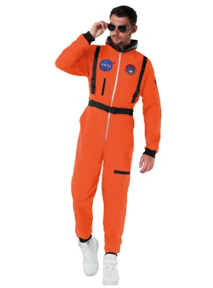 Orange NASA Space Astronaut Mens Costume