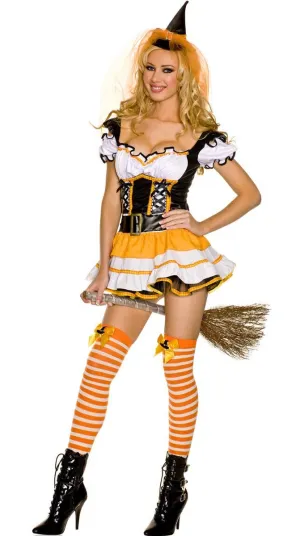 Orange Witch Sexy Womens Halloween Costume