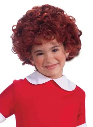 Orphan Girl Kids Curly Red Annie Wig