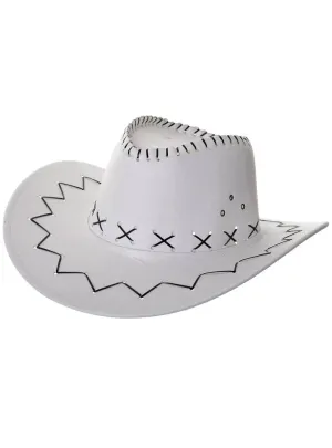 Outback Cowboy Adults White Costume Hat