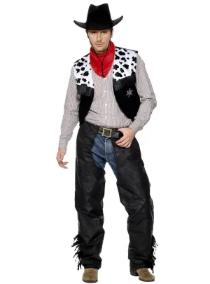 Outback Cowboy Mens Wild West Fancy Dress Costume