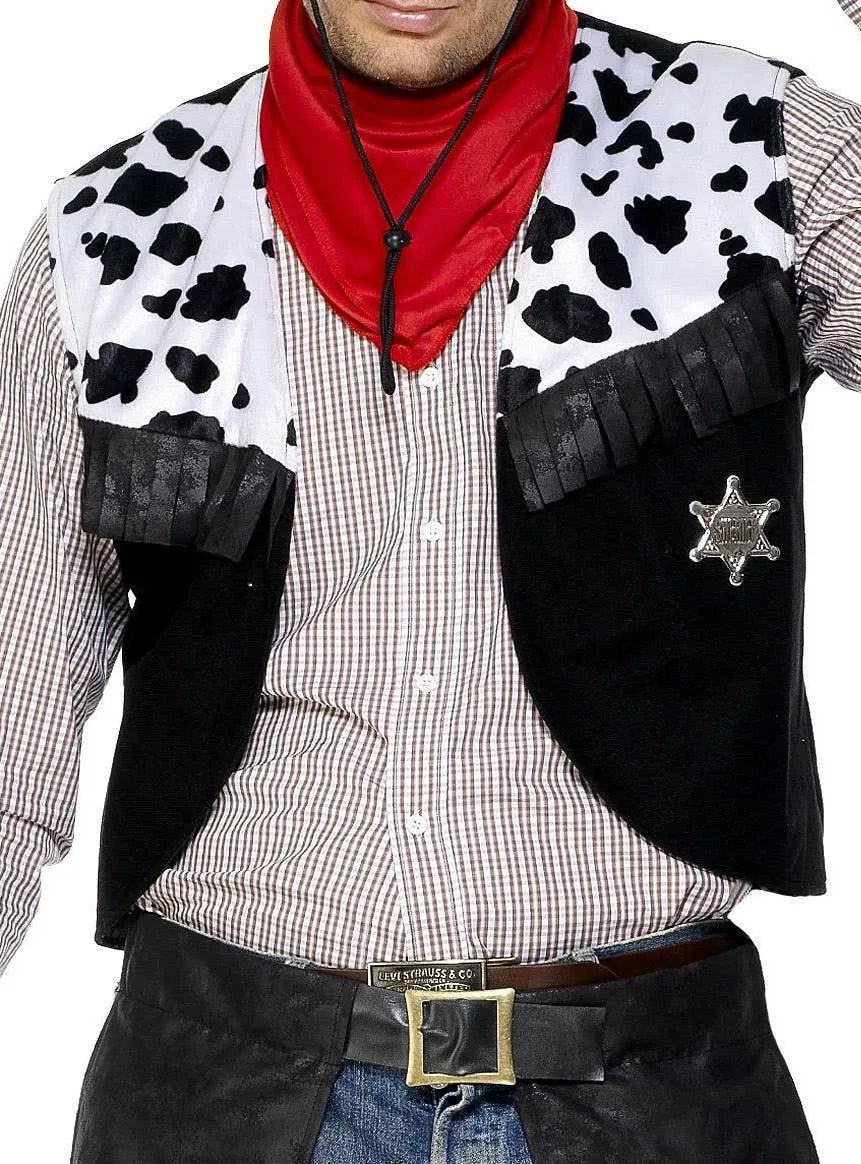 Outback Cowboy Mens Wild West Fancy Dress Costume