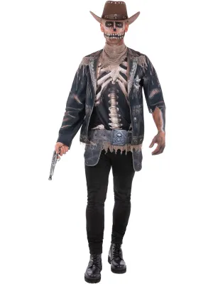 Outlaw Skeleton Cowboy Mens Halloween Costume