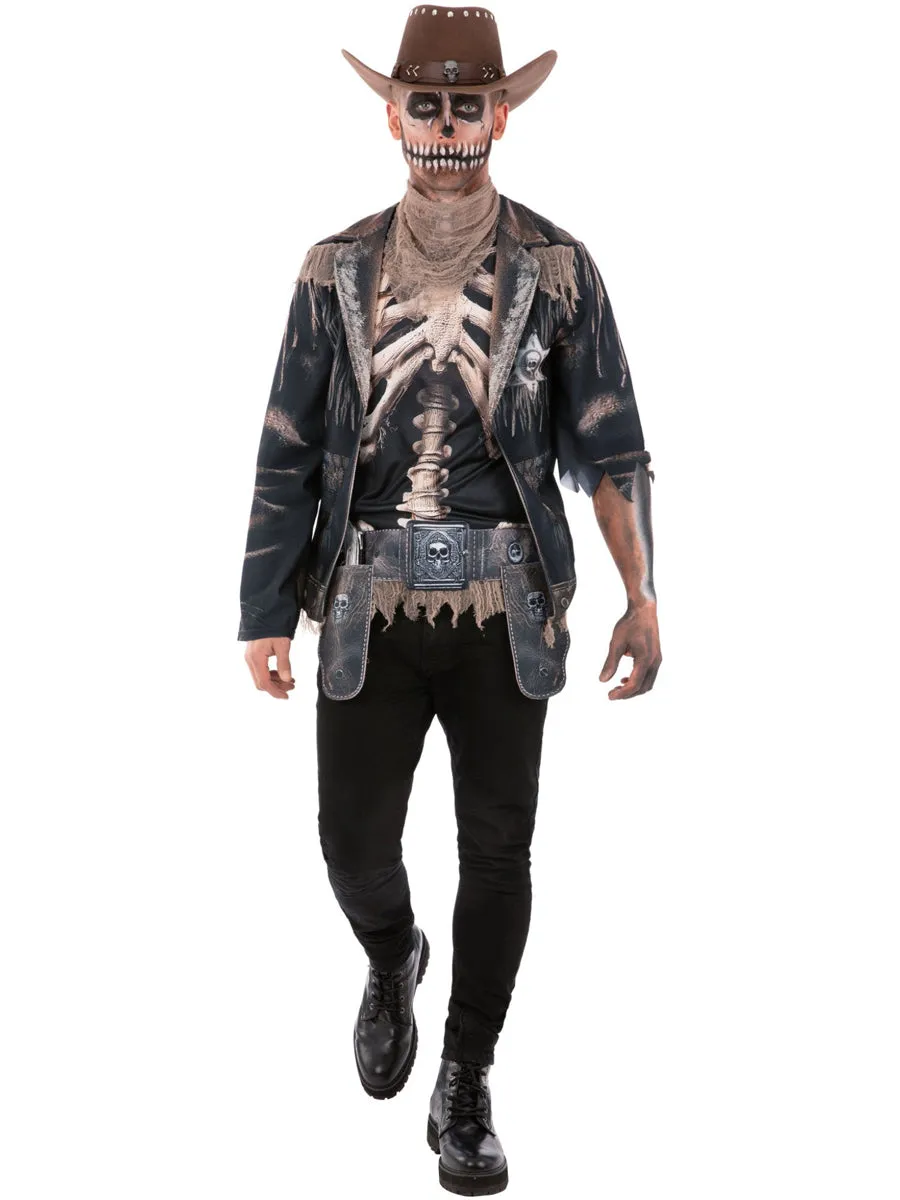 Outlaw Skeleton Cowboy Mens Halloween Costume