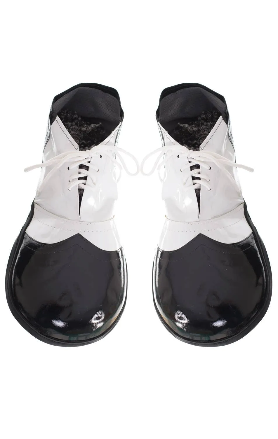 Oversized Black And White Clown Shoes
