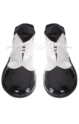 Oversized Black And White Clown Shoes