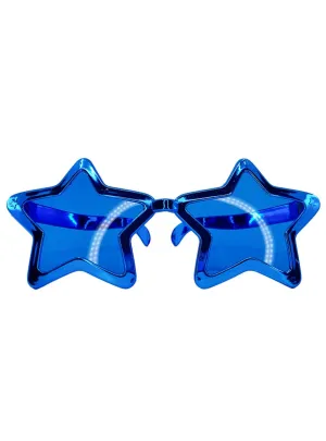 Oversized Blue Star Costume Glasses