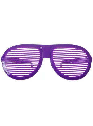 Oversized Novelty Purple Shutter Shades Glasses