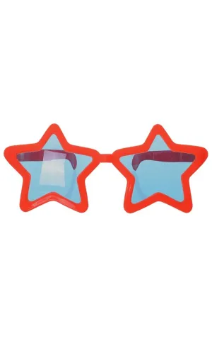 Oversized Novelty Red Star Sunglasses Costume Accessory