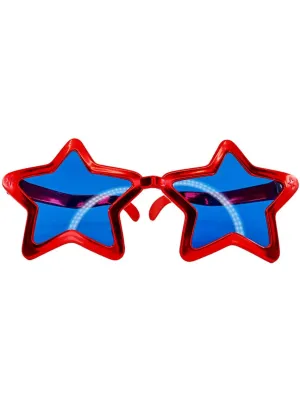 Oversized Red Star Costume Glasses