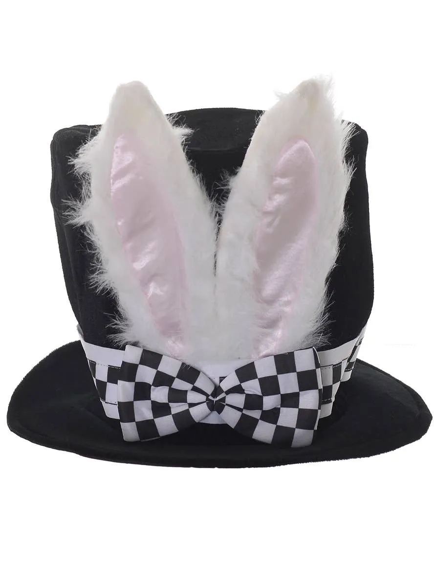 Oversized White Rabbit Top Hat with Bunny Ears