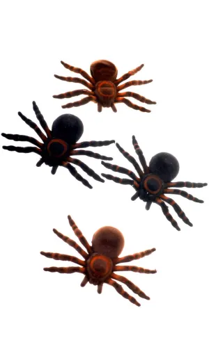 Pack of 4 Tarantula Spiders Halloween Decorations