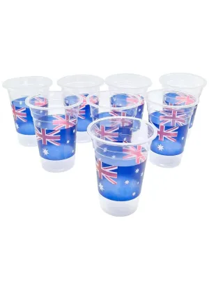 Pack of 8 Australian Flag Party Cups
