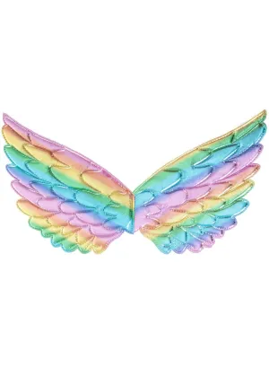 Padded Metallic Pastel Rainbow Angel Wings