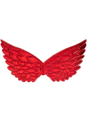 Padded Metallic Red Devil Costume Wings