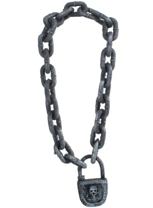 Padlocked Silver Chain Halloween Decoration