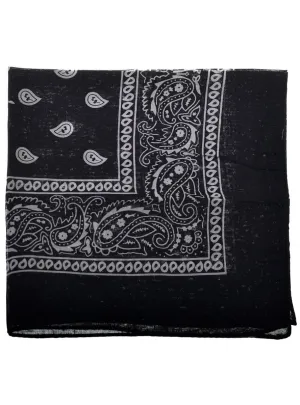 Paisley Print Black Bandanna Costume Accessory