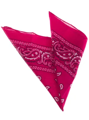 Paisley Print Hot Pink Cowboy Costume Bandanna