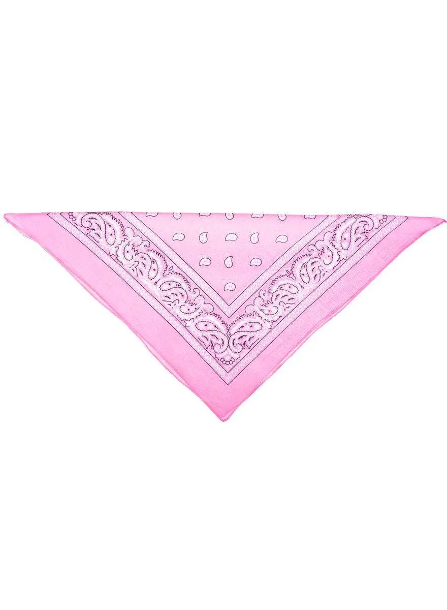Paisley Print Pink Bandanna Costume Accessory