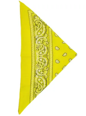 Paisley Print Yellow Bandanna Costume Accessory