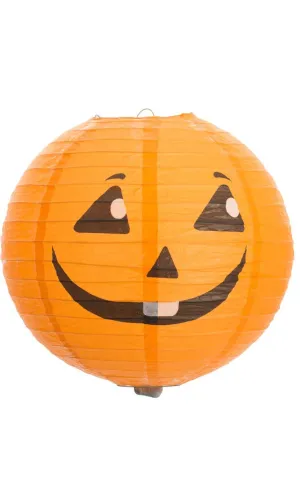 Paper Jack O Lantern Orange Pumpkin Halloween Decoration