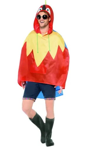 Parrot Mens Party Animal Costume Poncho