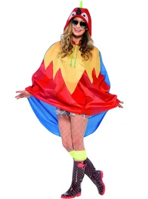Parrot Womens Party Animal Costume Poncho