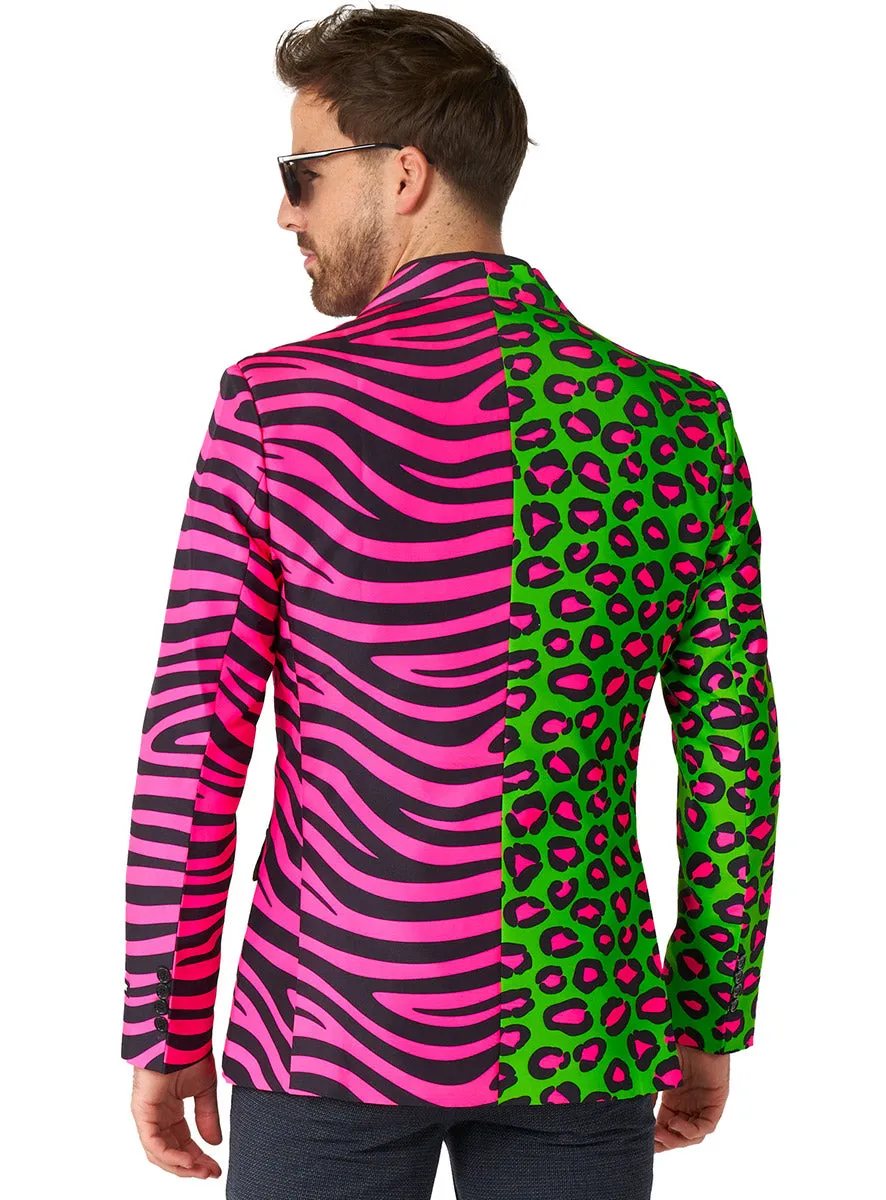 Party Animal Mens 1980s Neon Costume Jacket