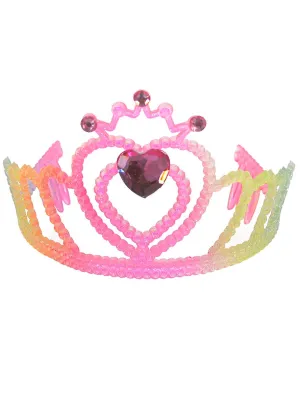 Pastel Glitter Rainbow Princess Tiara Costume Accessory