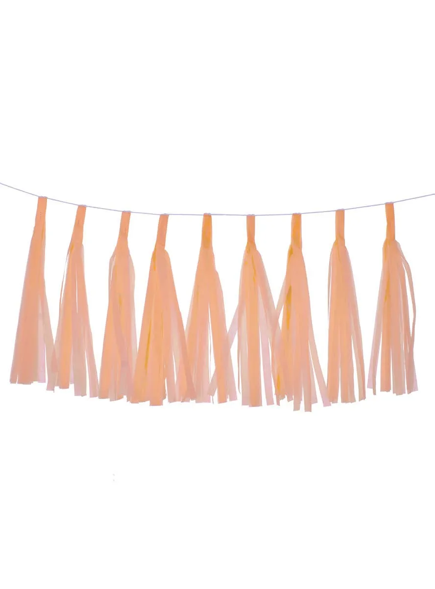 Pastel Matte Peach 9 Pack 35cm Decorative Tassels