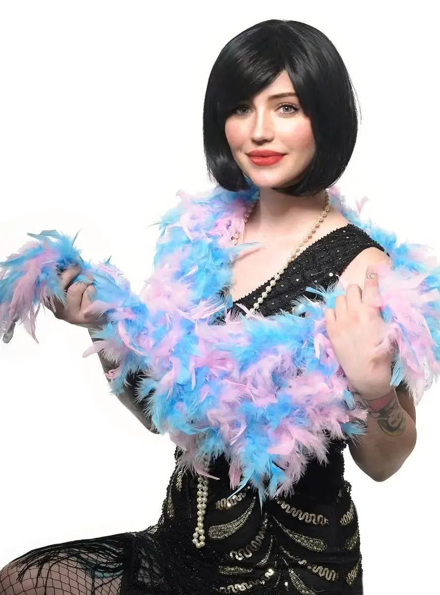 Pastel Pink and Blue Fluffy Feather Boa Costume Accessory