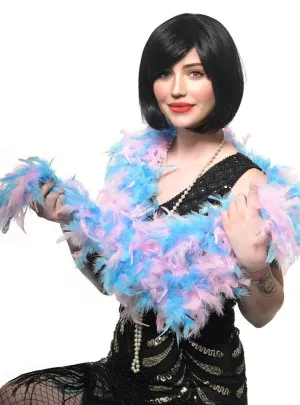 Pastel Pink and Blue Fluffy Feather Boa Costume Accessory