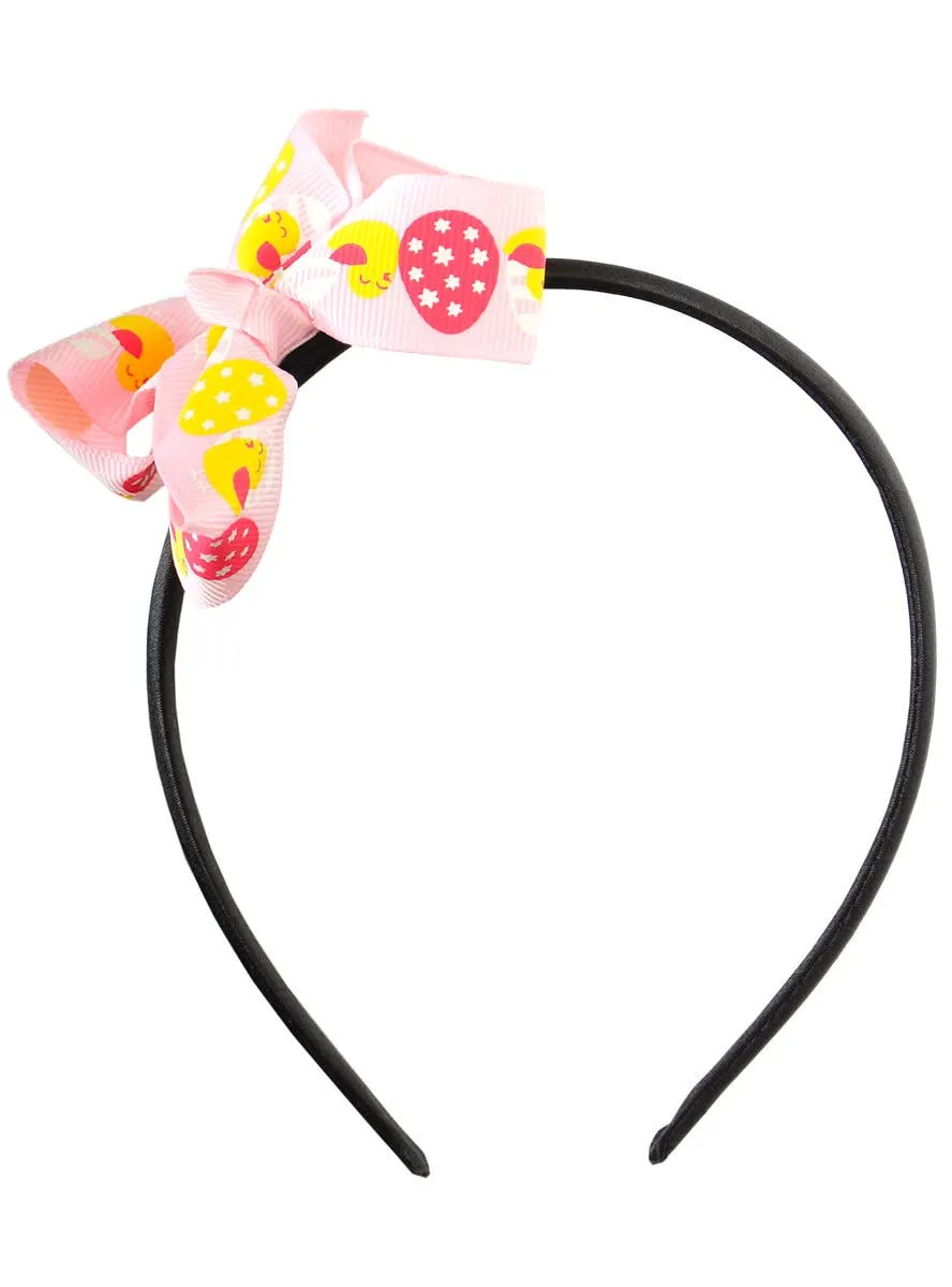 Pastel Pink Easter Bow Kids Costume Headband