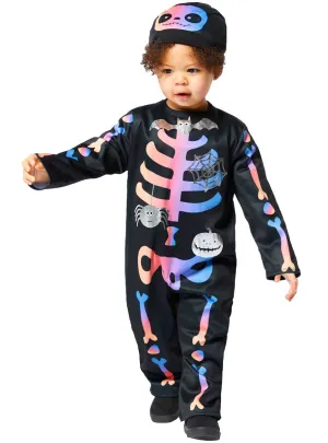 Pastel Skeleton Toddler Halloween Costume