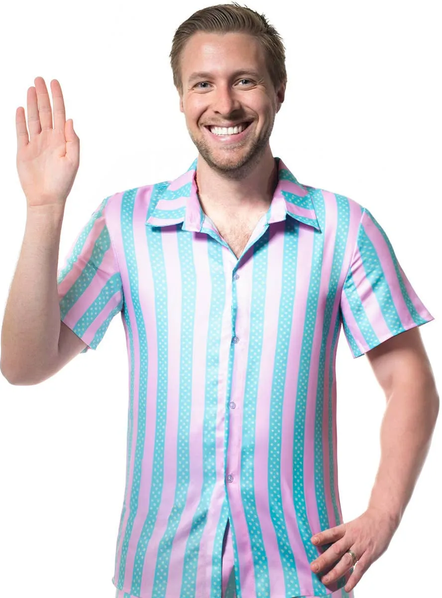 Pastel Striped Beach Party Ken Doll Mens Costume