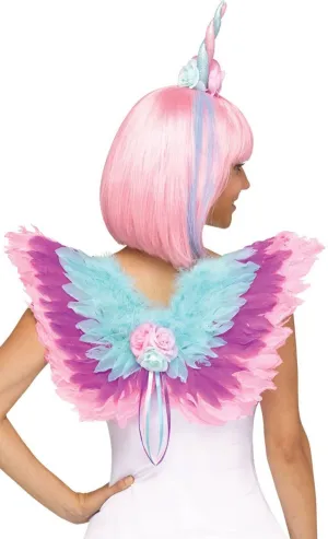 Pastel Unicorn Horn and Wings Costume Accessory Set