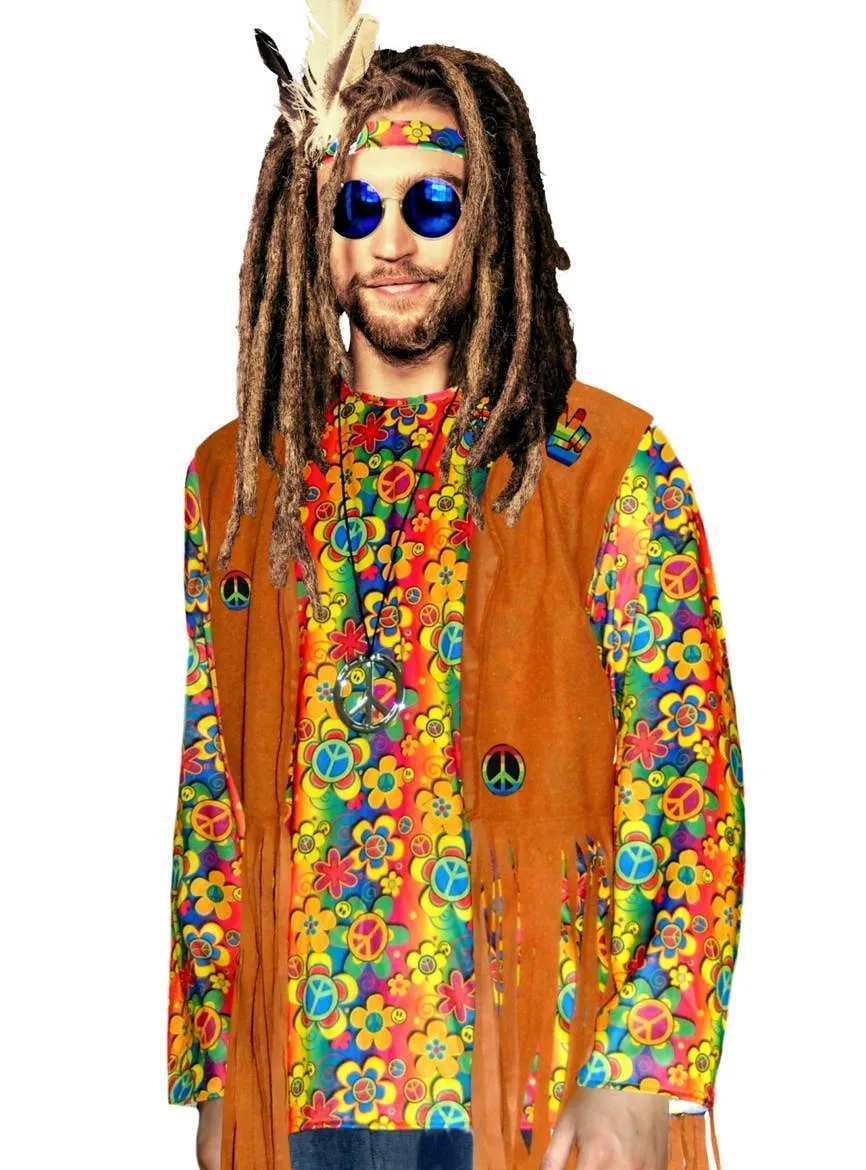 Peace and Love Hippie Mens 1960s Costume
