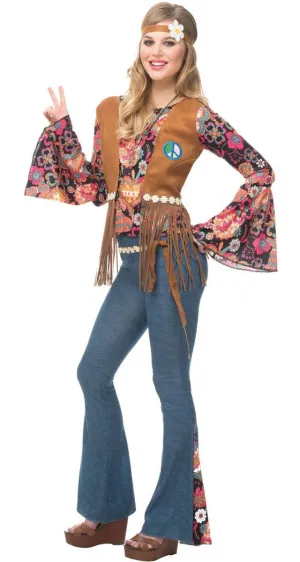 Peace Out Womens Hippie Costume