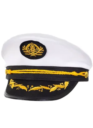 Peaked Naval Sailor Captain Costume Hat