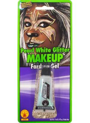 Pearl White Glitter Costume Makeup